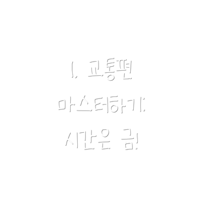 1. 교통편 마스터하기: 시간은 금!