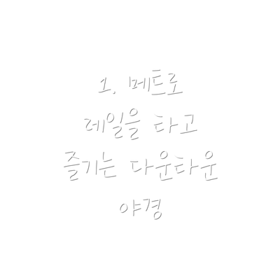 1. 메트로 레일을 타고 즐기는 다운타운 야경