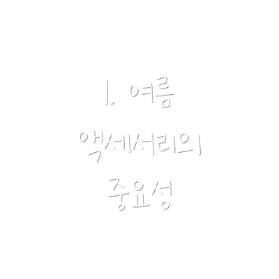 1. 여름 액세서리의 중요성