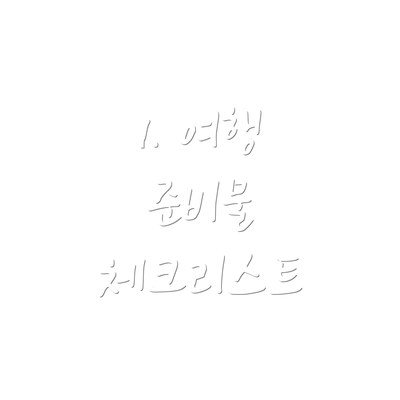 1. 여행 준비물 체크리스트