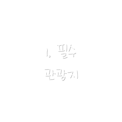 1. 필수 관광지