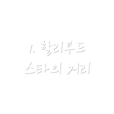 1. 할리우드 스타의 거리