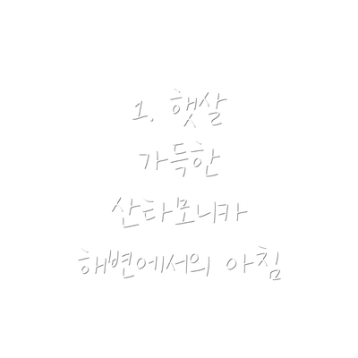 1. 햇살 가득한 산타모니카 해변에서의 아침