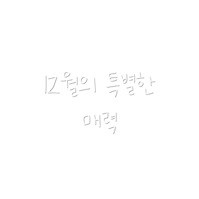 12월의 특별한 매력
