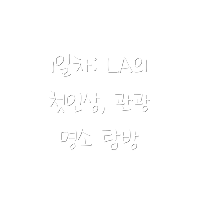 1일차: LA의 첫인상, 관광 명소 탐방