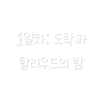 1일차: 도착과 할리우드의 밤