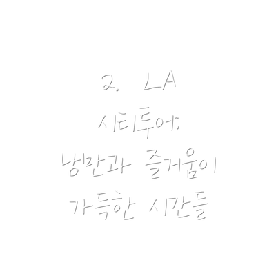 2.  LA 시티투어:  낭만과 즐거움이 가득한 시간들