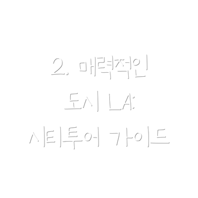 2. 매력적인 도시 LA: 시티투어 가이드