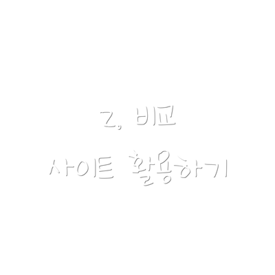 2. 비교 사이트 활용하기