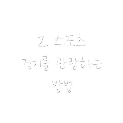 2. 스포츠 경기를 관람하는 방법