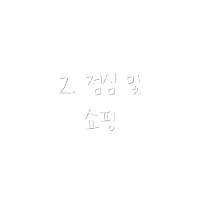 2. 점심 및 쇼핑