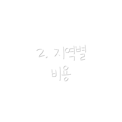 2. 지역별 비용