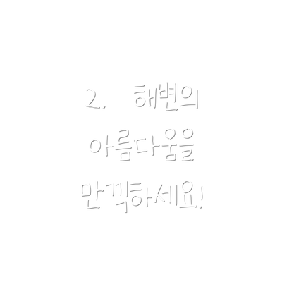 2.  해변의 아름다움을 만끽하세요!