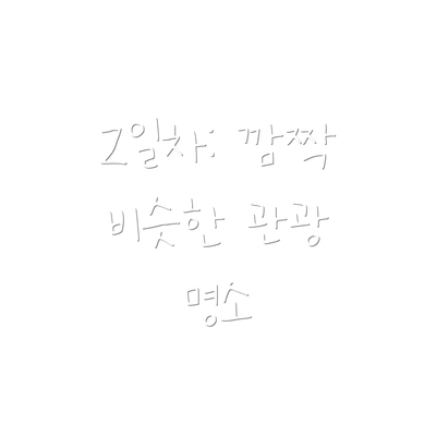 2일차: 깜짝 비슷한 관광 명소