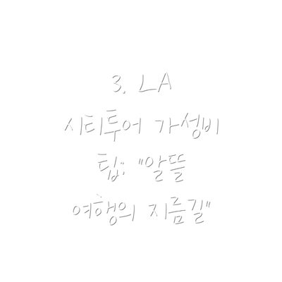 3. LA 시티투어 가성비 팁: "알뜰 여행의 지름길"