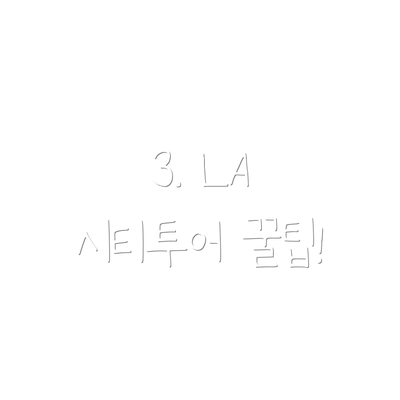 3. LA 시티투어 꿀팁!