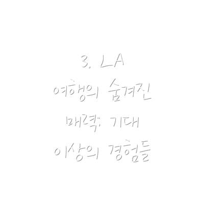 3. LA 여행의 숨겨진 매력: 기대 이상의 경험들