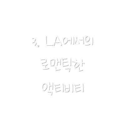 3. LA에서의 로맨틱한 액티비티