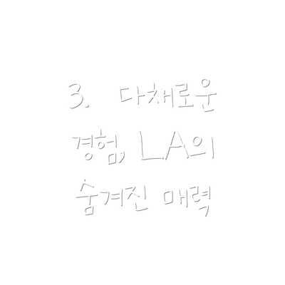 3.  다채로운 경험, LA의 숨겨진 매력