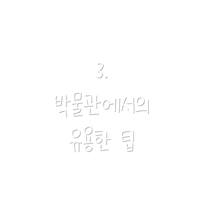 3. 박물관에서의 유용한 팁