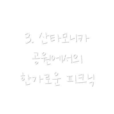 3. 산타모니카 공원에서의 한가로운 피크닉
