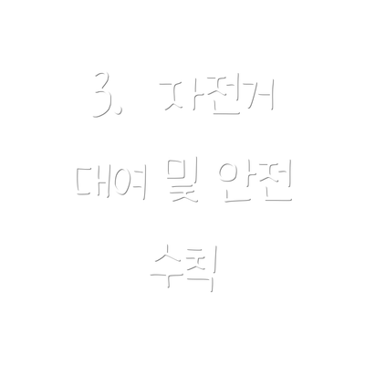 3.  자전거 대여 및 안전 수칙