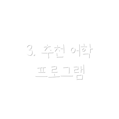 3. 추천 어학 프로그램