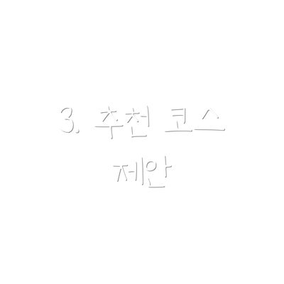 3. 추천 코스 제안