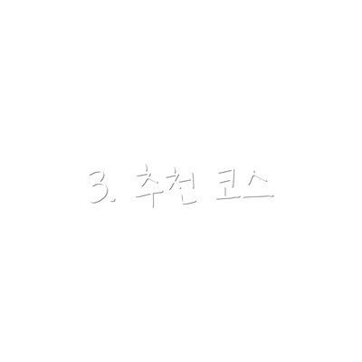 3. 추천 코스