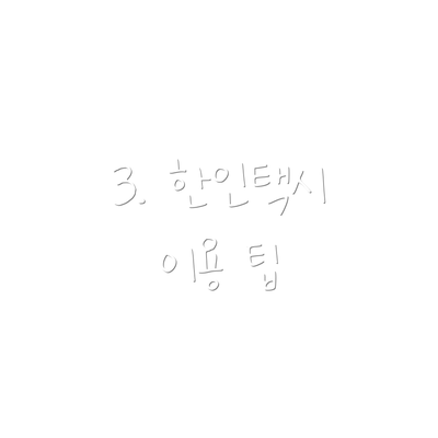 3. 한인택시 이용 팁