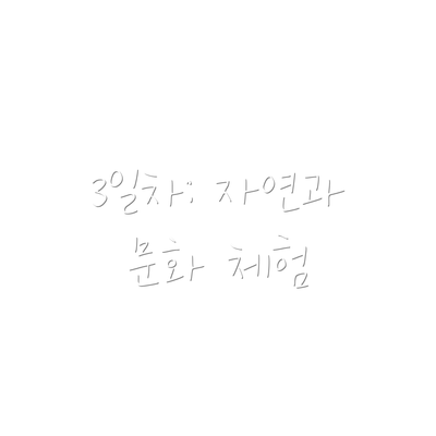 3일차: 자연과 문화 체험