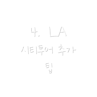 4.  LA 시티투어 추가 팁