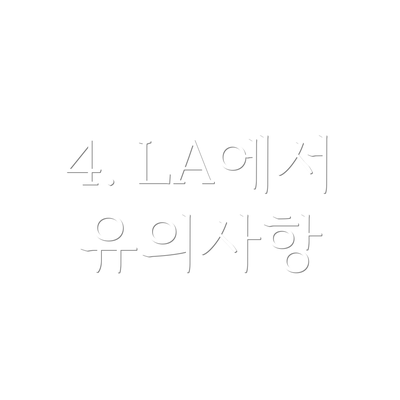 4. LA에서 유의사항
