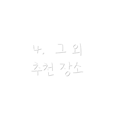 4.  그 외 추천 장소