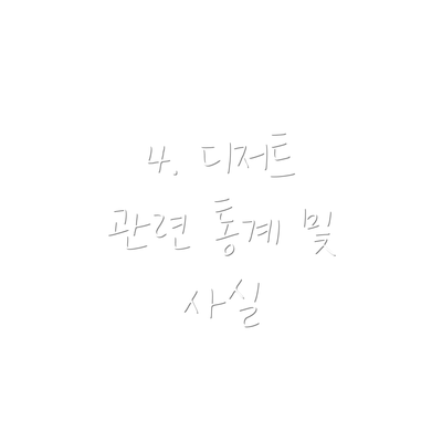 4. 디저트 관련 통계 및 사실
