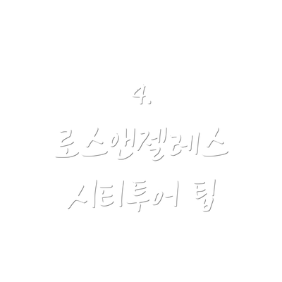 4. 로스앤젤레스 시티투어 팁