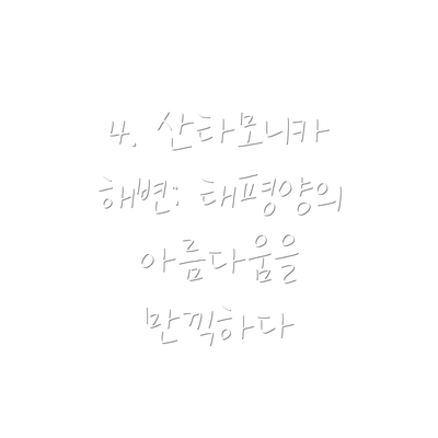 4. 산타모니카 해변: 태평양의 아름다움을 만끽하다