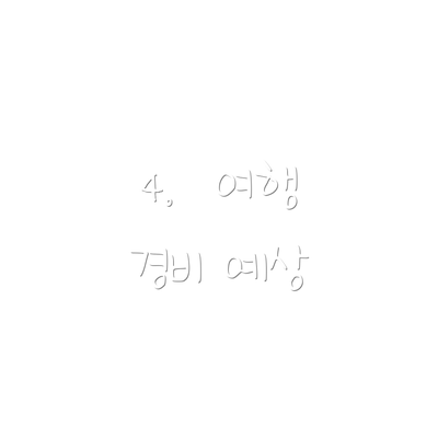 4.  여행 경비 예상