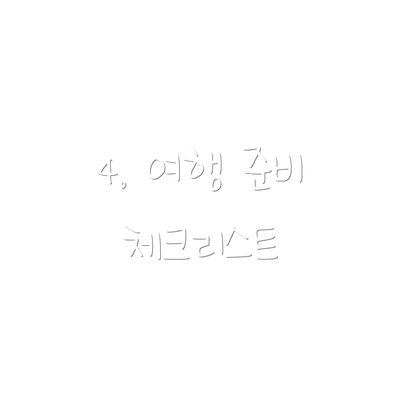 4. 여행 준비 체크리스트