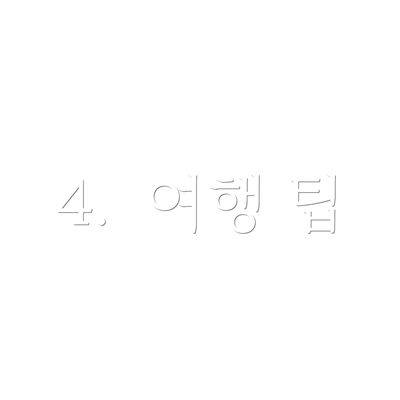 4.  여행 팁