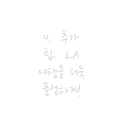 4.  추가 팁:  LA 여행을 더욱 풍성하게!