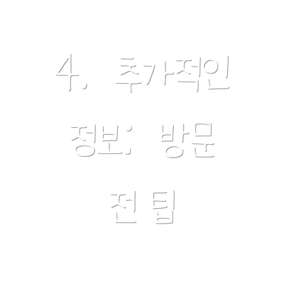 4.  추가적인 정보:  방문 전 팁