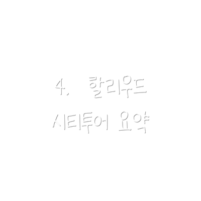 4.  할리우드 시티투어 요약