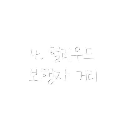 4. 헐리우드 보행자 거리