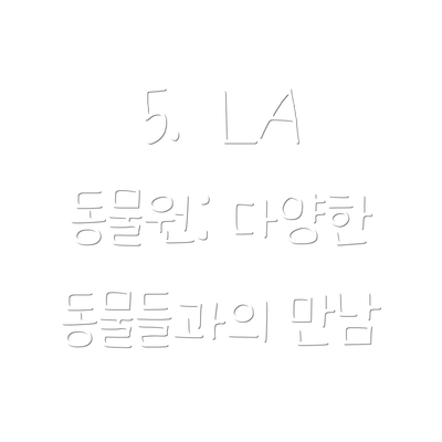 5.  LA 동물원: 다양한 동물들과의 만남