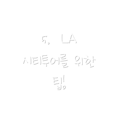 5.  LA 시티투어를 위한 팁!