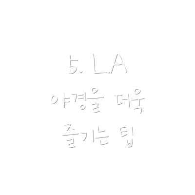 5. LA 야경을 더욱 즐기는 팁