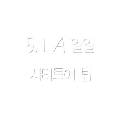 5. LA 일일 시티투어 팁