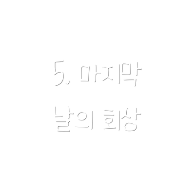 5. 마지막 날의 회상