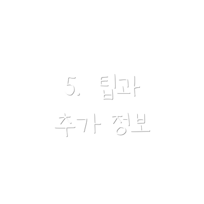 5.  팁과 추가 정보